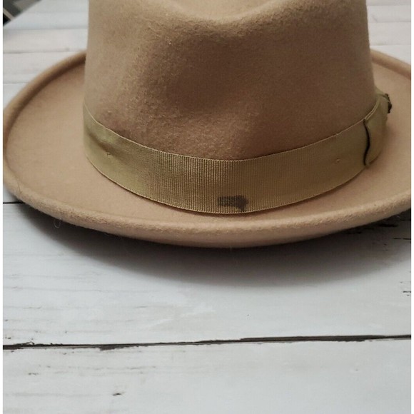 SCALA Classico 100% Wool Tan Fedora Hat Village Dorfman Pacific Men's Small - Picture 6 of 12
